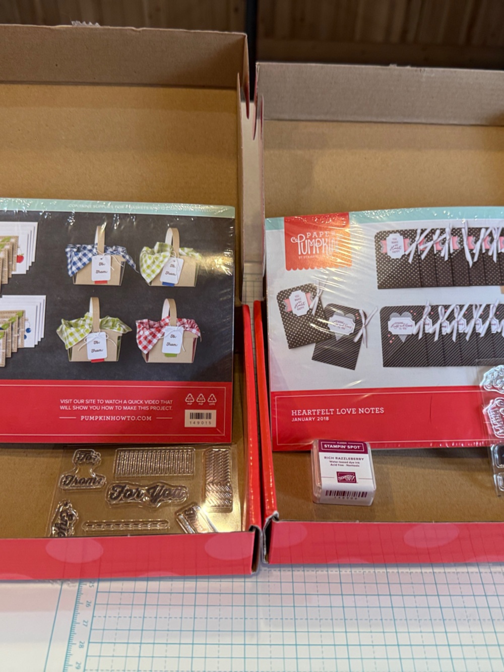 Two New Stampin Up Paper Pumpkin Kits - Picnic Paradise & Heartfelt Love Notes